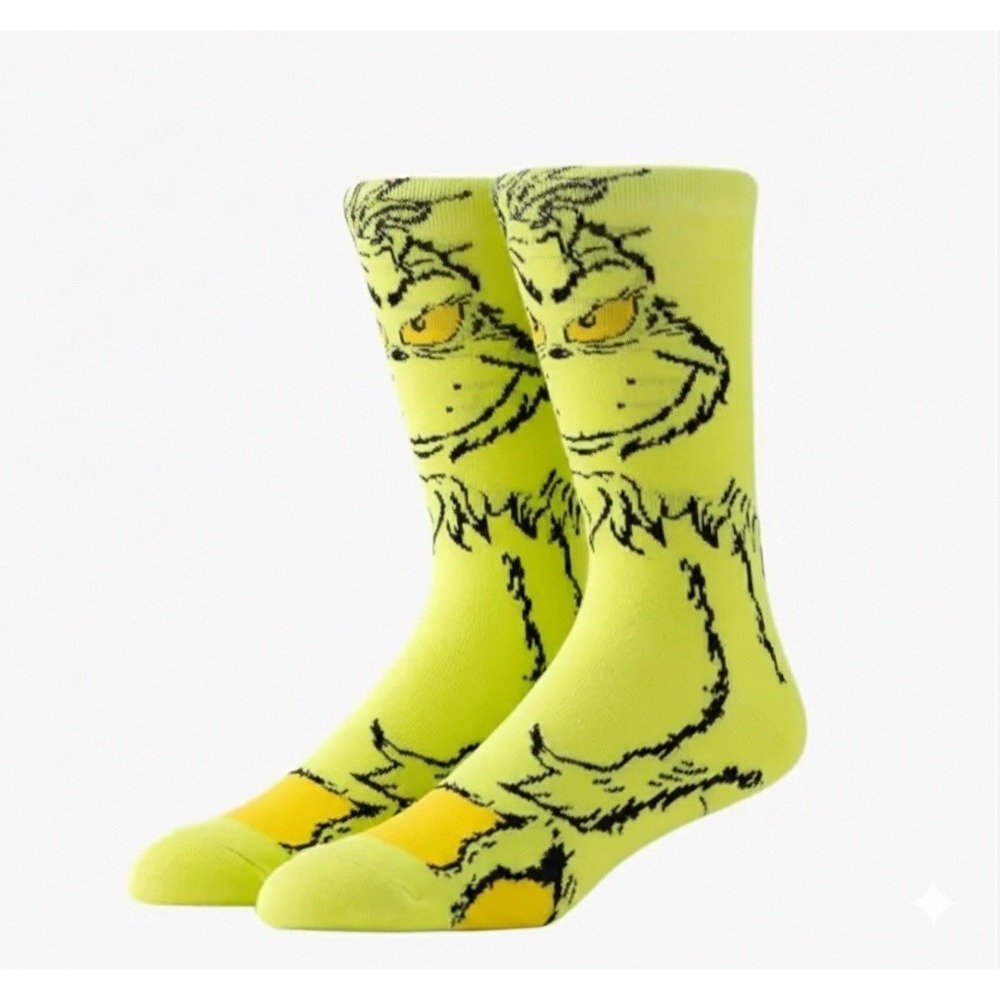 Grinch Custom Crew Socks